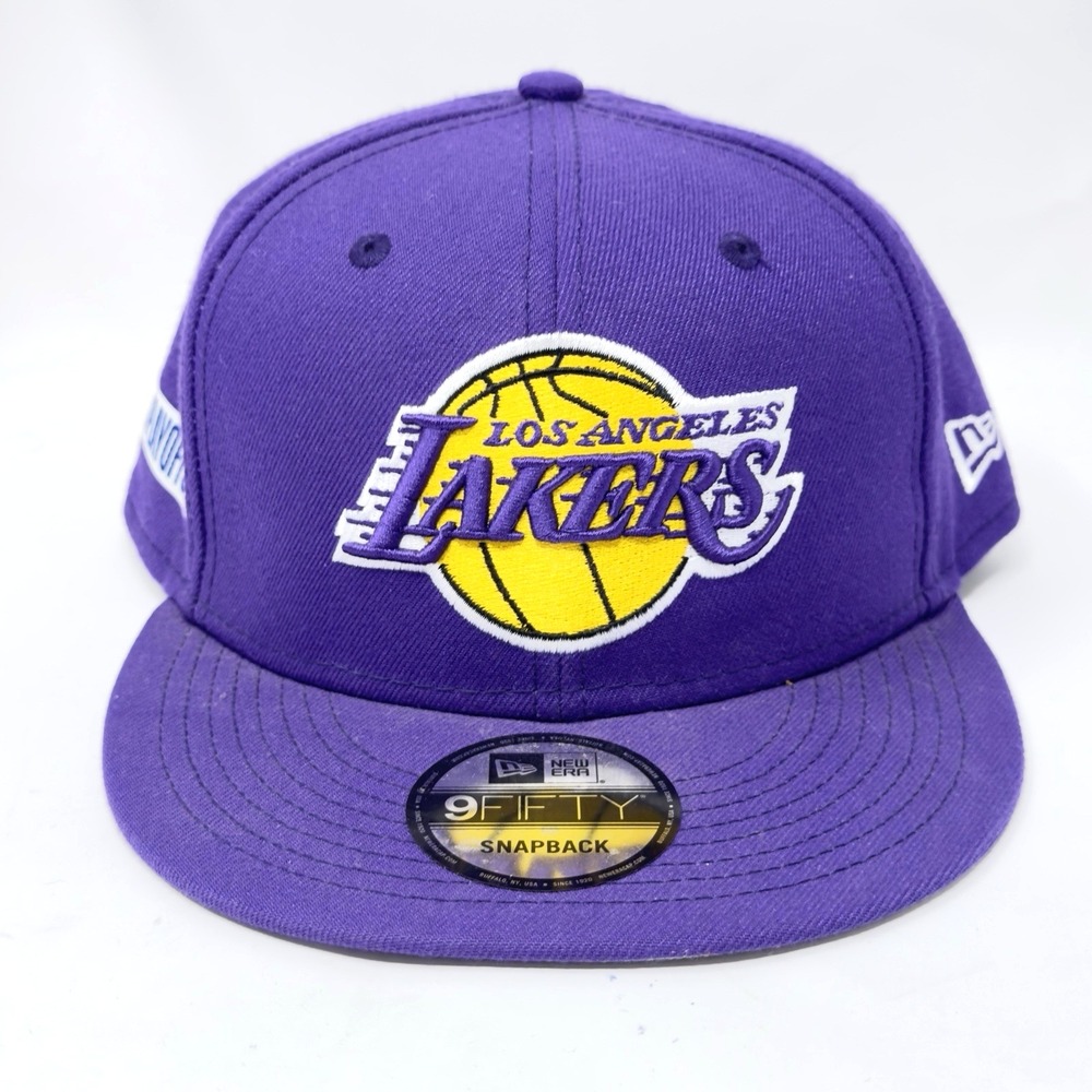 Los Angeles Lakers 2021 Playoffs NBA New Era 9Fifty Snapback Hat Purple Logo